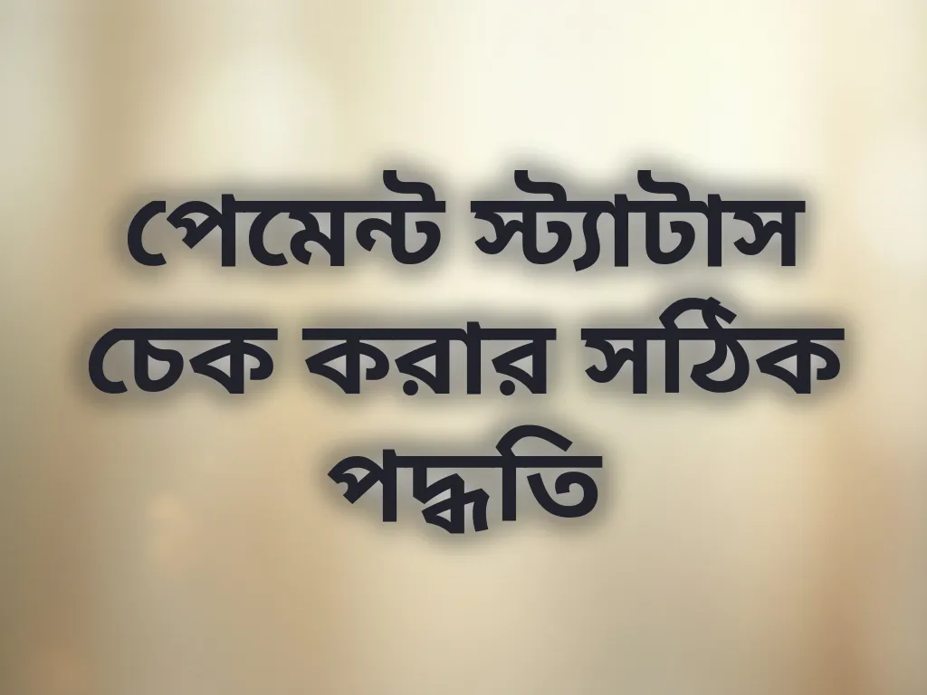 পেমেন্ট স্ট্যাটাস গাইড